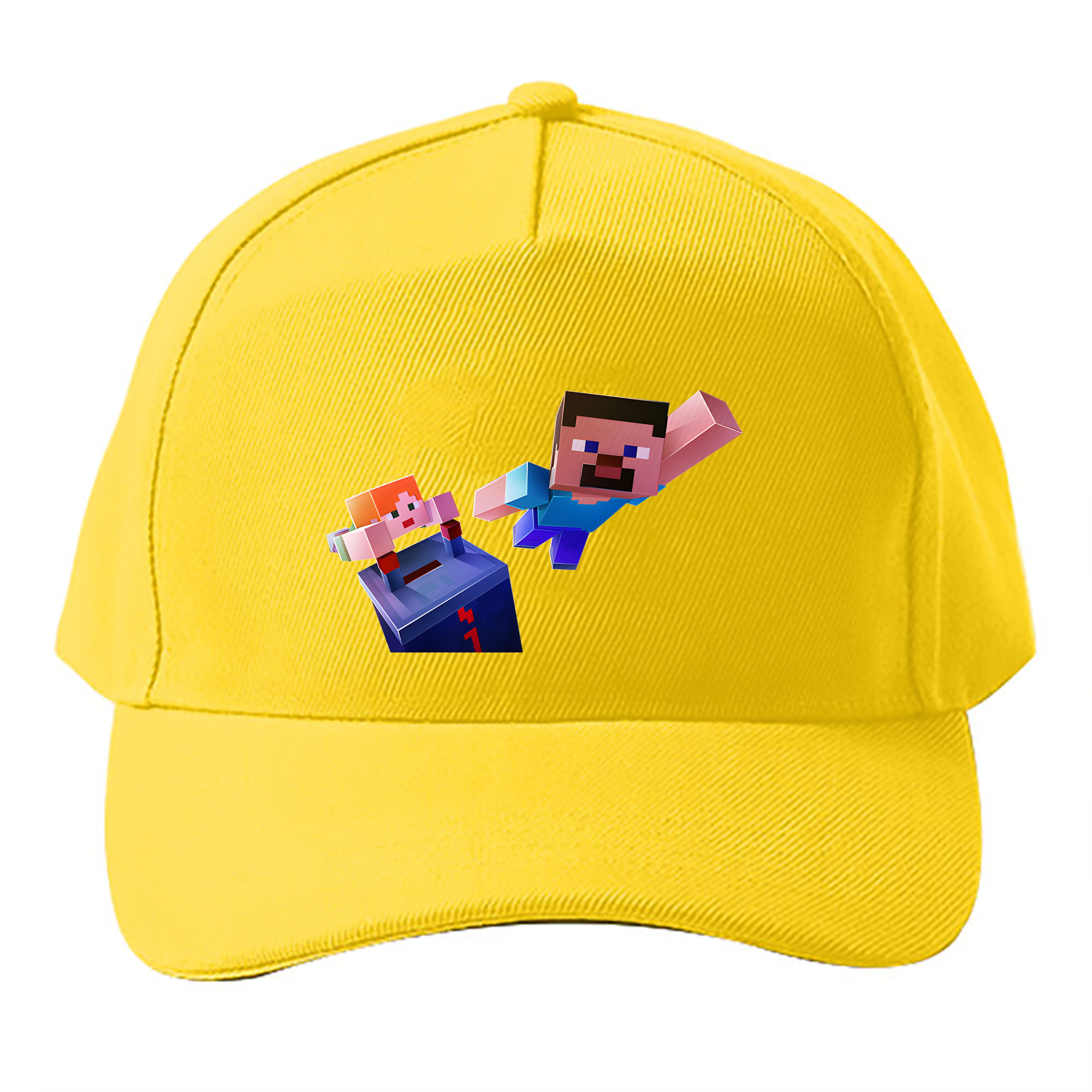 （画像用） マインクラフト ブロックの世界 Minecraft MC Block world ベースボールキャップ 綿100％ 男女兼用 帽子 スポーツ